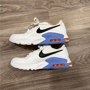 Nike Air Max White with Blue and Orange Details